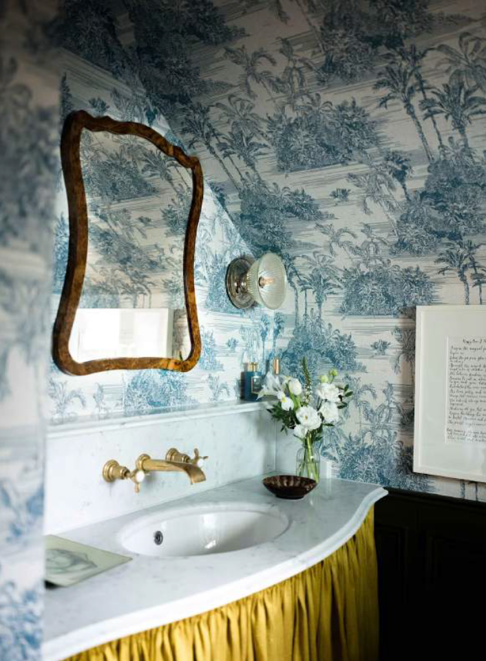 A valance added to a basin brings a softer layer, as in this design by Tiffany Duggan © Dean Herne